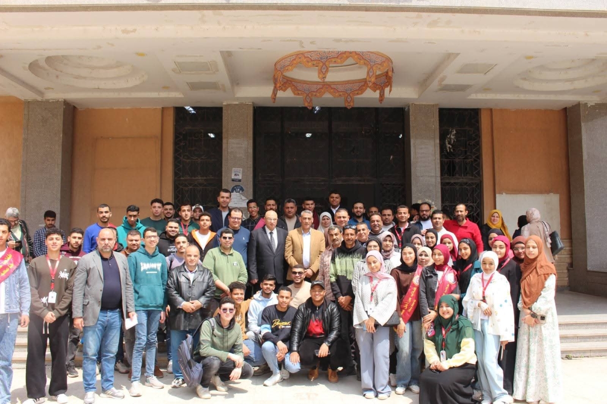 نموذج محاكاة خطة إخلاء كلية التجارة جامعة بنها