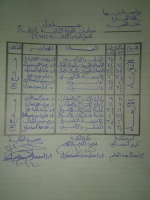 هام لطلاب الفرقة الثانية